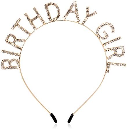 AOPRIE Birthday Girl Headband Happy Birthday Tiara for Women Girls