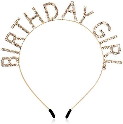 AOPRIE Birthday Girl Headband Happy Birthday Tiara for Women Girls