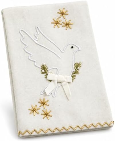 Mud Pie Dove Embroidered Decorative Bar Towel, Decorative Kitchen &