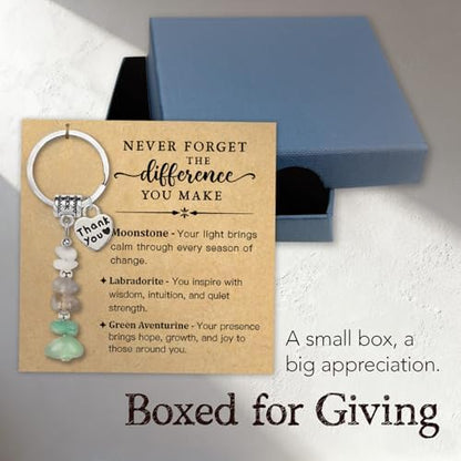 Never Forget the Difference You Make, Crystal Keychain Thank You Gift