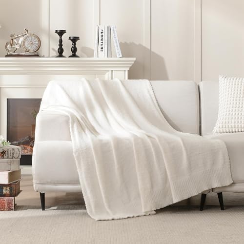 Knit Throw Blanket Super Soft Warm Blanket for Couch Lightweight