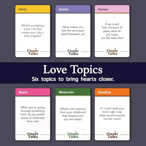 Couples Games, Conversation Cards Game Couples Edition, 162 Closer