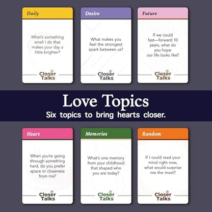 Couples Games, Conversation Cards Game Couples Edition, 162 Closer