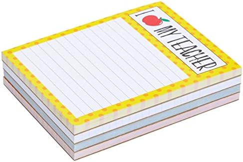4-Pack Teacher Notepad Sets for Classroom Gifts, Professor