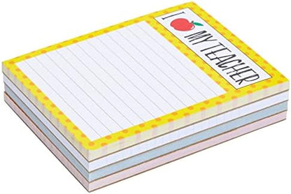 4-Pack Teacher Notepad Sets for Classroom Gifts, Professor