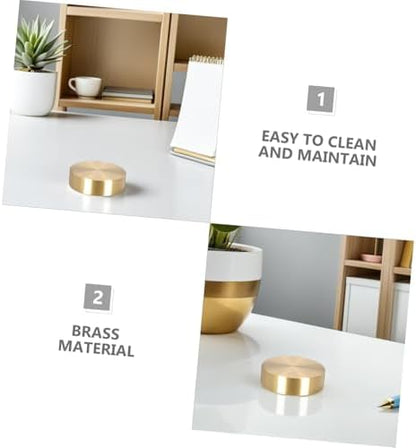 Xmas round Brass Office Paperweight for Calligraphy, Desktop