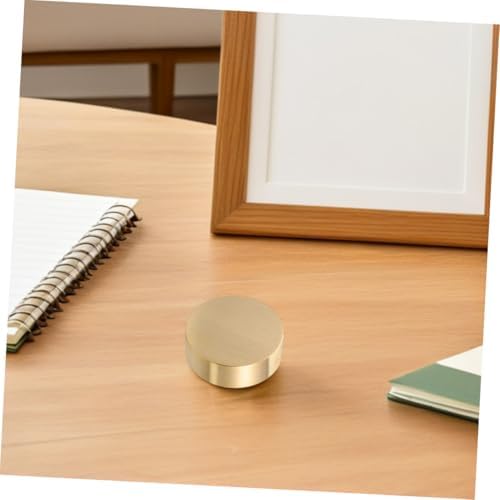 Xmas 3pcs Brass round Paperweights for Chinese Calligraphy Desktop