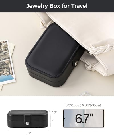 CASEGRACE Jewelry Box For Women Portable Travel Jewelry Case for