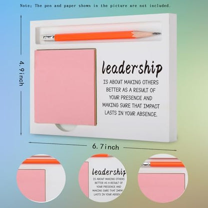 Leadership Appreciation Gift Desk Organizer with “Presence and Impact”