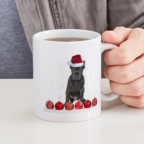 CafePress Christmas Cane Corso Puppy Mugs 11 oz (325 ml) Ceramic