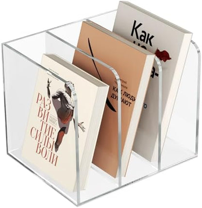 Acrylic Desk Organizer Book Organizer, Magazine File Holder, Vertical