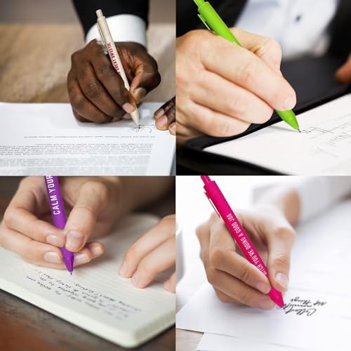Jxueych 11 Pack Funny Pens with Sarcastic Sayings - Unique Gifts for
