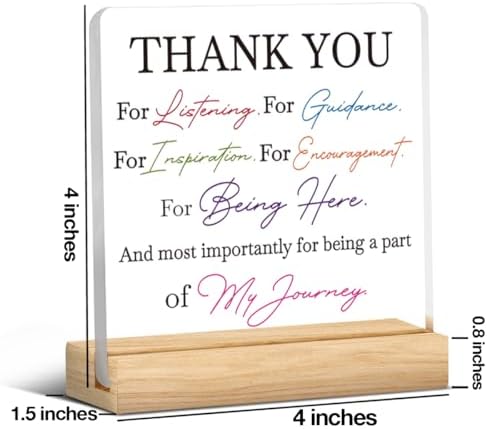 HTBIG Thank You Keepsake Thank Gifts, Home Office Desk Acrylic Sign