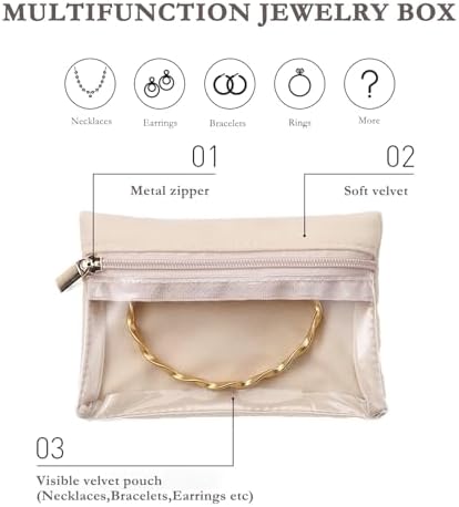 Jewelry Box Organizer for Women,Small Travel Jewelry Case,Mini Travel