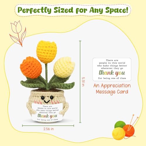 OASSIE Christmas Thank You Gifts for Women - Positive Crochet Tulip