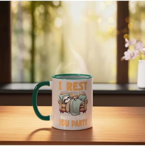 I Rest Harder Than You Party Sloth Nap Couch Coffee Lover Ceramic Mug