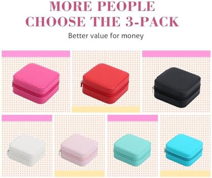 17Dec 3-Pack Small Travel Jewelry Case Organizer,Mini Travel