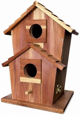 Cedar Bird House for Outside, Wooden Birdhouse for Outdoors, Bluebird