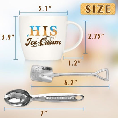 Hexagram His And Hers Gifts, Anniversary Couples Gifts Set Ice Cream