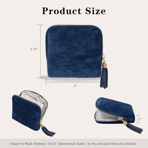 Stratalife Small Travel Jewelry Case, Velvet Storgae Pouch