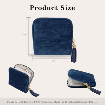 Stratalife Small Travel Jewelry Case, Velvet Storgae Pouch
