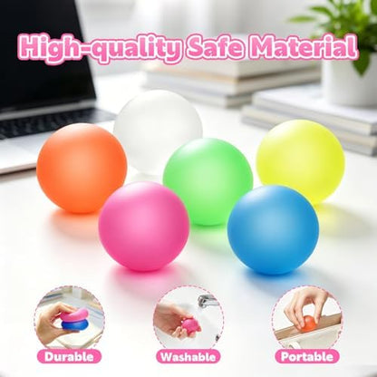 6 Pack Stress Balls Set,Stretchy Fidget Toys for Anxiety Relief,Hand