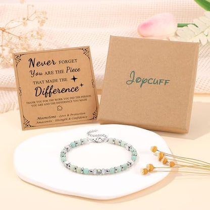 Gifts for Women Moonstone Bracelet, Amazonite Imperial Jasper