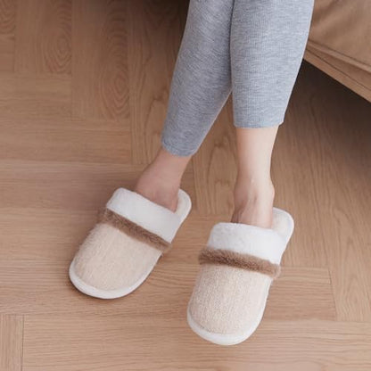 GOEWY Cozy Slippers for Women Indoor Outdoor House Shoes with Memory
