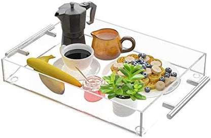 Richboom Clear Acrylic Serving Tray 16"x12" - Coffee Table Living Room