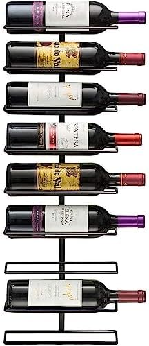 Sorbus Wall Mounted Wine Rack, Metal Bottle Rack (9 Bottle, 1 Pack)