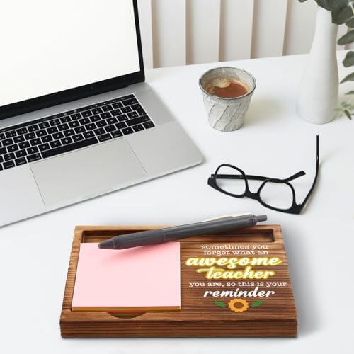 akeke Thank You Teacher Sticky Note Holder for Office Cubicle Desk