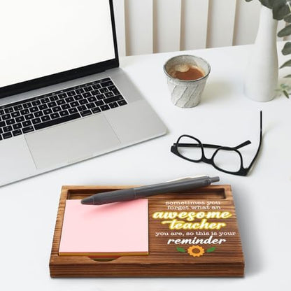 akeke Thank You Teacher Sticky Note Holder for Office Cubicle Desk