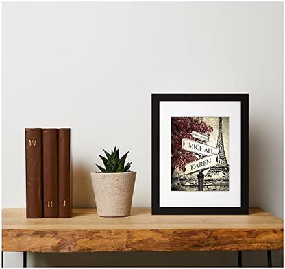 Lovers Cross-roads Eiffel Tower Personalized Photo/Canvas Print and
