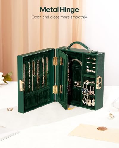 Enthralite Portable Travel Jewelry Case: Jewelry Box with Lock and