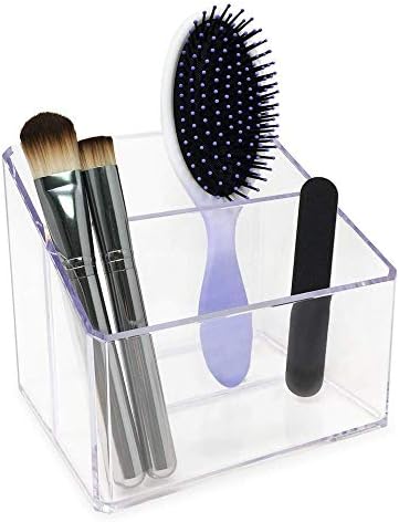 Isaac Jacobs Clear Acrylic 2-Section Organizer, Remote Holder &