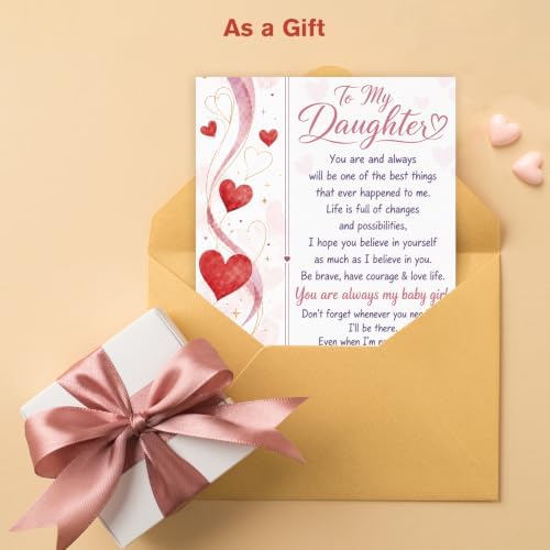 Happy To My Daughter Birthday Card Gifts from Mom Dad Decorations