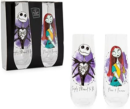 Nightmare Before Christmas Disney The Jack and Sally Stemless Fluted