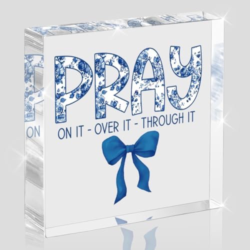 Blue Room Decor, Inspirational Christian Gifts for Women, Blue Floral