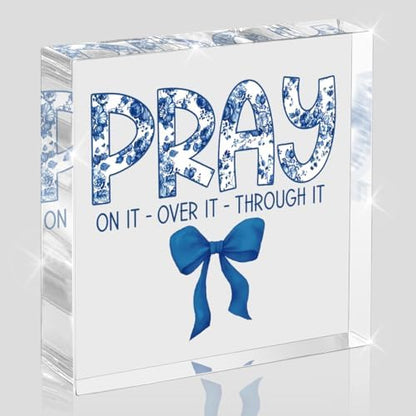 Blue Room Decor, Inspirational Christian Gifts for Women, Blue Floral