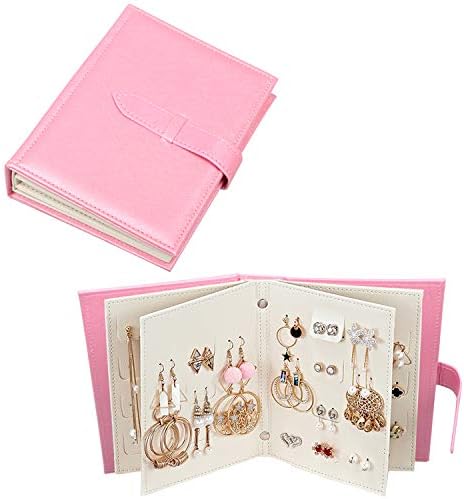 Fangoo Earring Organizer Book Design Earring Holder Travel Jewelry