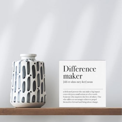 YYDS Difference Maker Definition Decorative Wooden Box Sign Coworker