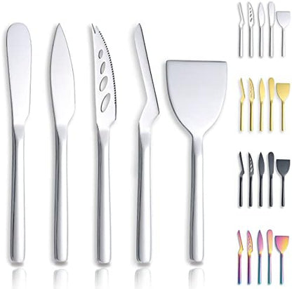 Berglander Cheese Knife Set of 5 for All Types of Cheese, Stainless