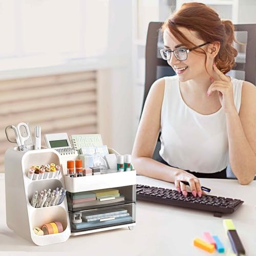 HBlife Desk Organizer with Pen Pencil Holder for Desk, Pen Organizer