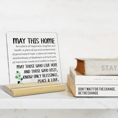 House Warming Gifts New Home for Women,Men,May This Home Acrylic Desk