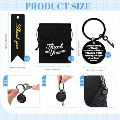 Yinkin 36 Pcs Employee Appreciation Gifts Thank You Keychain