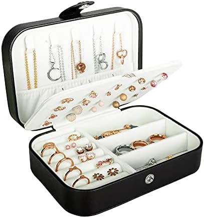 Hatori Travel Jewelry Box, PU Leather Small Jewelry Organizer for