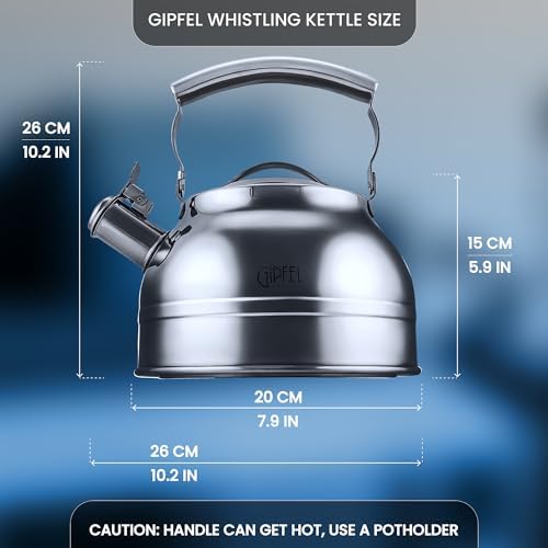 GIPFEL INTERNATIONAL Whistling Tea Kettle Stovetop - Food Grade