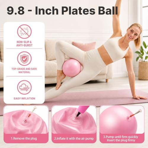 Pilates Kit for Home Workouts - 21 PCS Pilates Equipment Set for Women