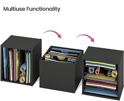 Ballucci 5-Tier File Organizer for Desk, Wooden Mail Sorter, Office