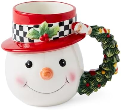 Spode Christmas Tree Snowman Toby Mug - Dolomite & Holiday Design